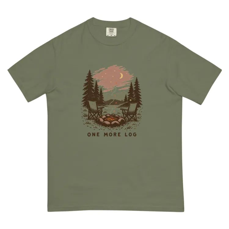 The One More Log Tee in Moss.