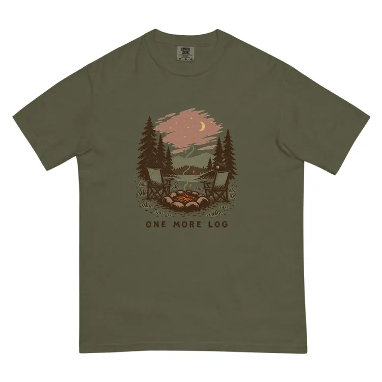 The One More Log Tee in Sage.