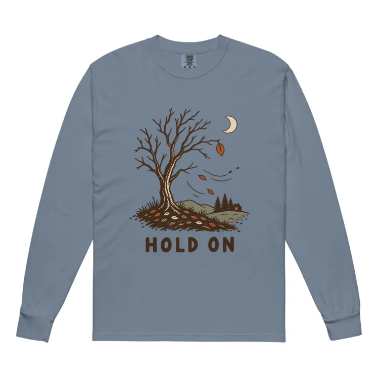 The Hold On Long Sleeve in Blue Jean.