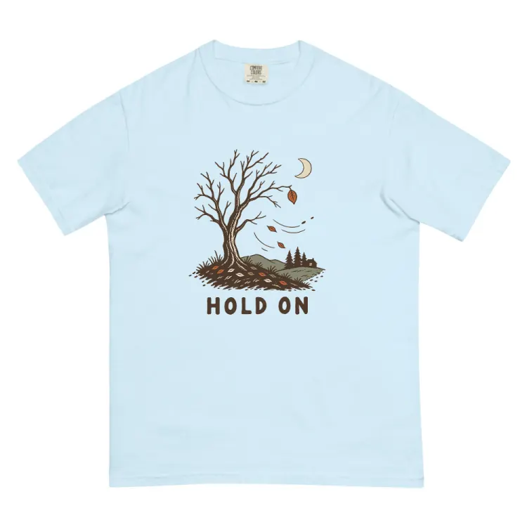 The Hold On Tee in Chambray.