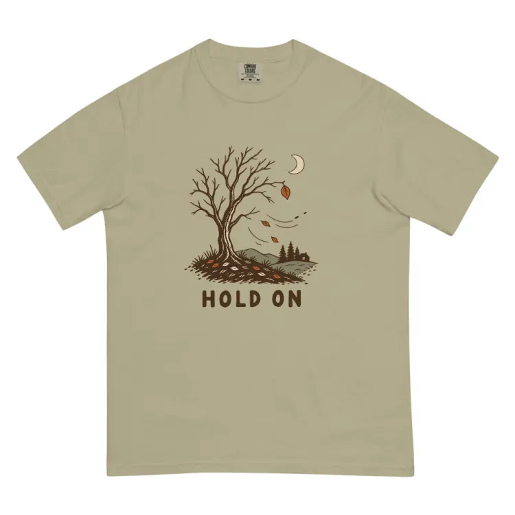 The Hold On Tee in Khaki.