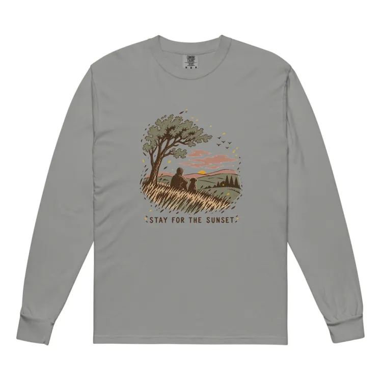 The Stay for the Sunset Long Sleeve in Grey.