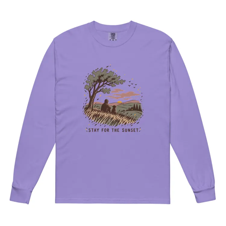 The Stay for the Sunset Long Sleeve in Violet.