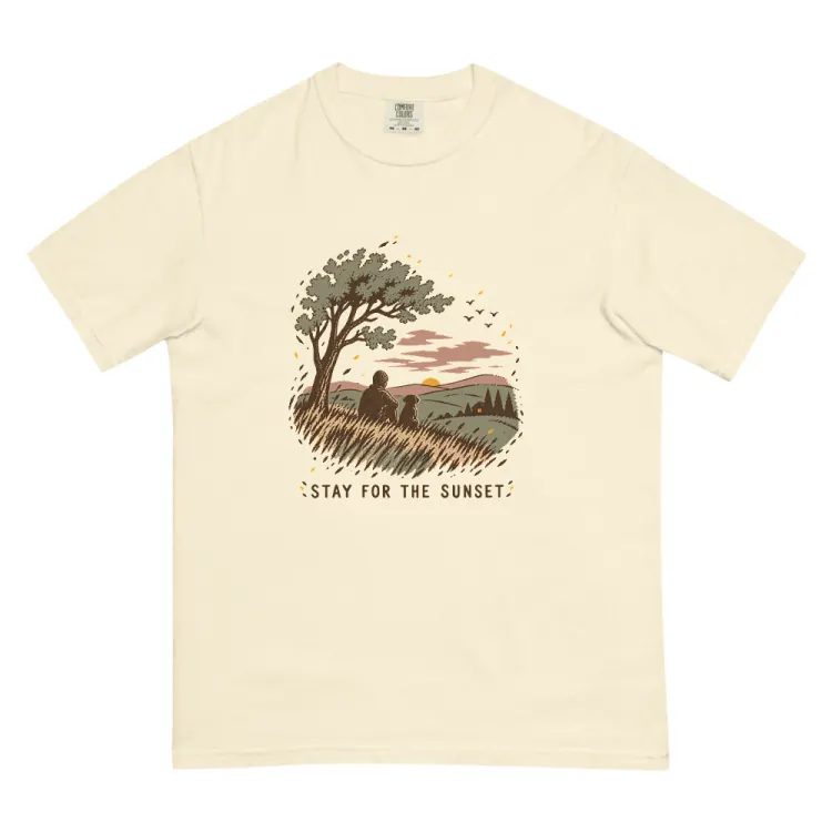 The Stay for the Sunset Tee in Ivory.