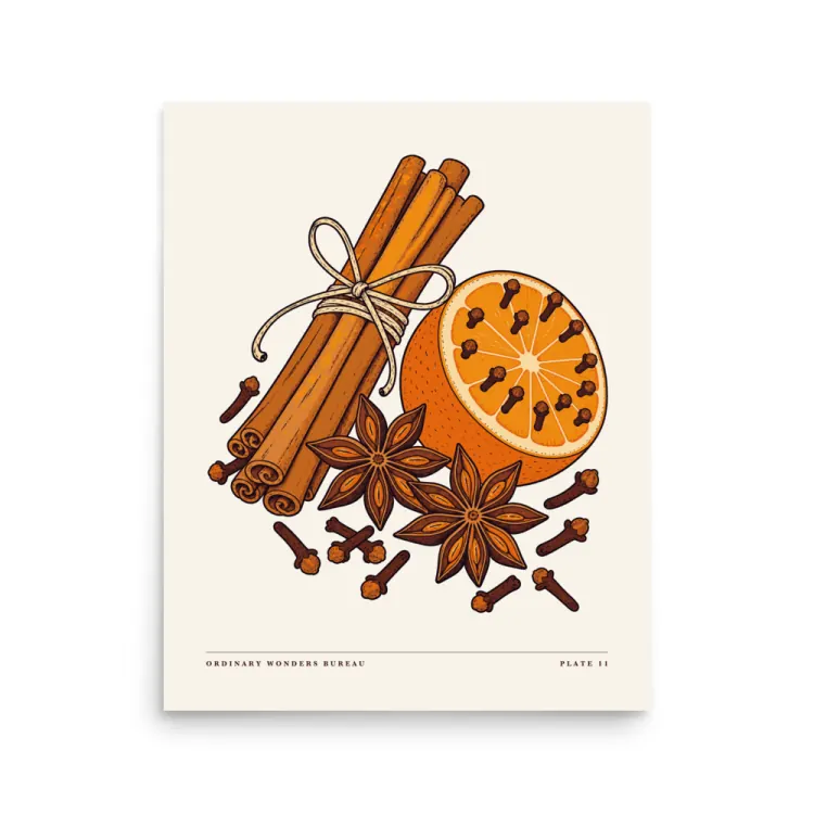 The Clove & Cinnamon Art Print in Unframed.