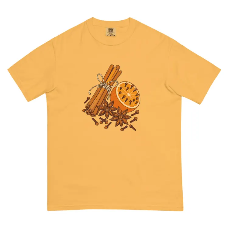 The Clove & Cinnamon Tee in Mustard.