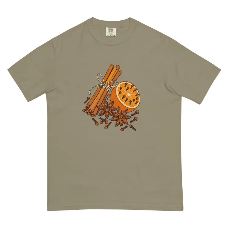 The Clove & Cinnamon Tee in Sandstone.