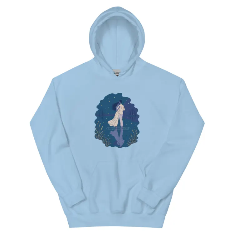 The The Lake Waltz Hoodie in Light Blue.