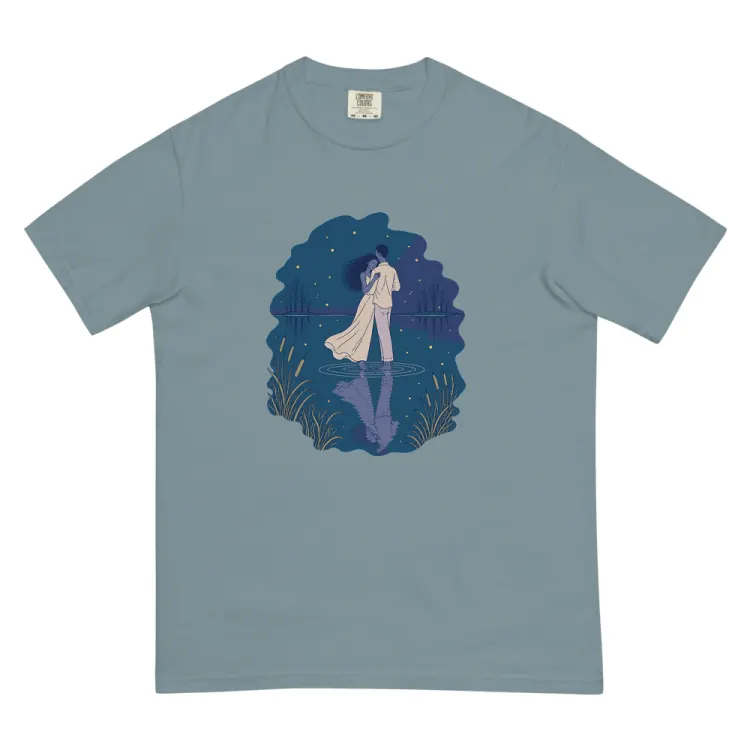 The The Lake Waltz Tee in Ice Blue.