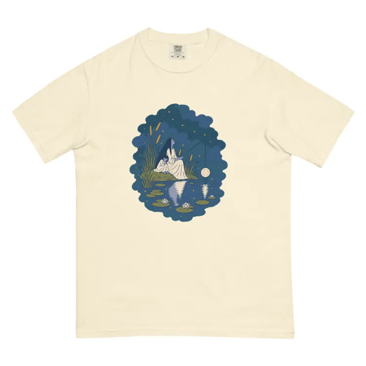 The Fishing for the Moon Tee in Ivory.