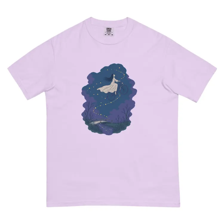 The Night Cyclist Tee in Orchid.