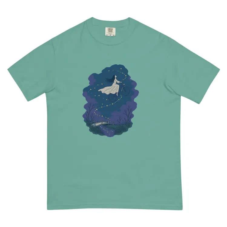 The Night Cyclist Tee in Seafoam.