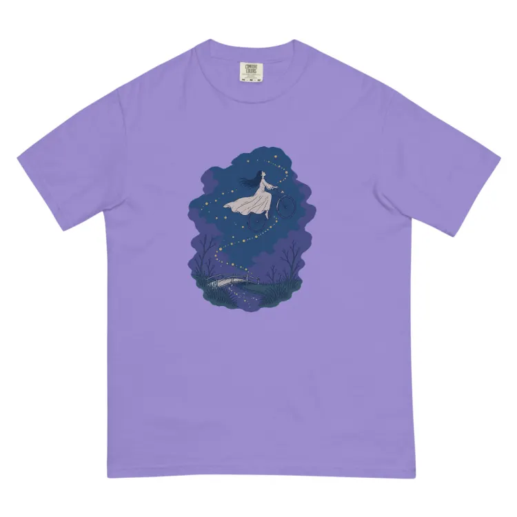 The Night Cyclist Tee in Violet.
