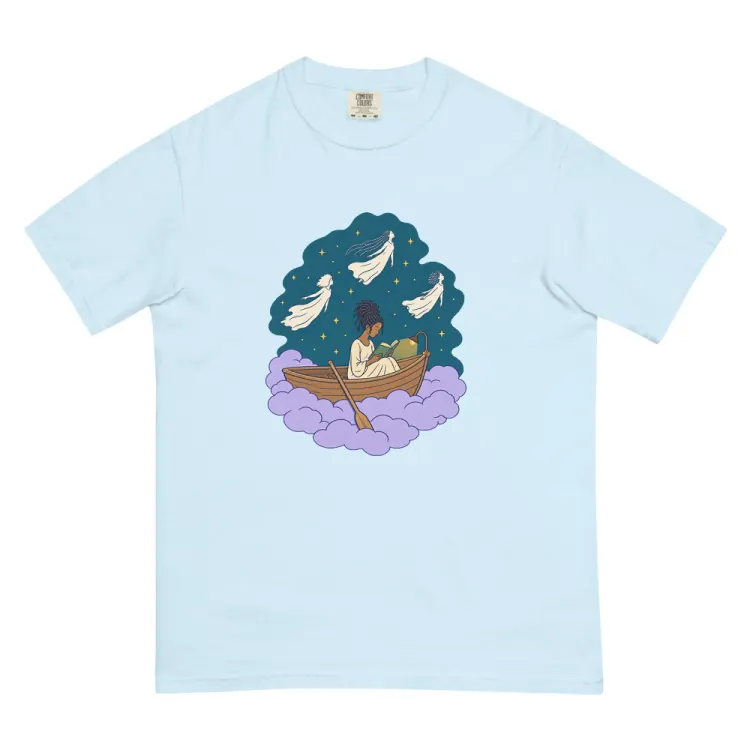 The The Night Reader Tee in Chambray.