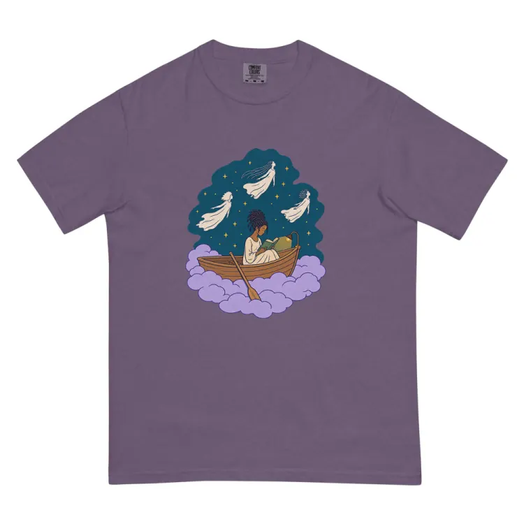 The The Night Reader Tee in Grape.