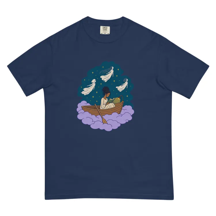 The The Night Reader Tee in True Navy.