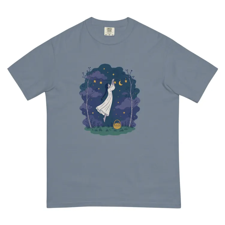 The Hanging the Stars Tee in Blue Jean.
