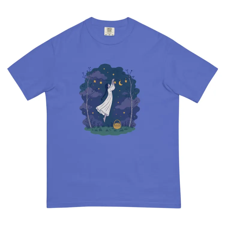 The Hanging the Stars Tee in Flo Blue.