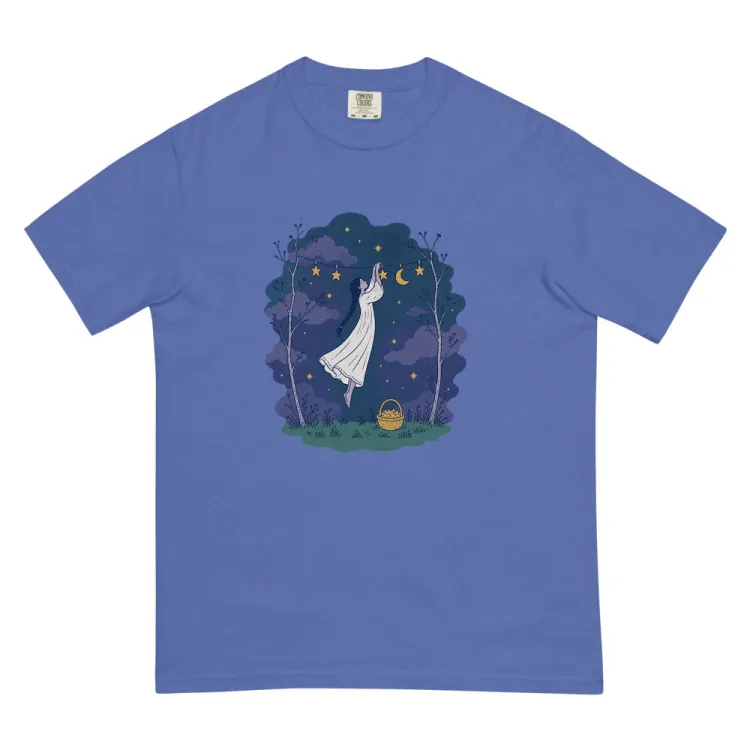 The Hanging the Stars Tee in Mystic Blue.