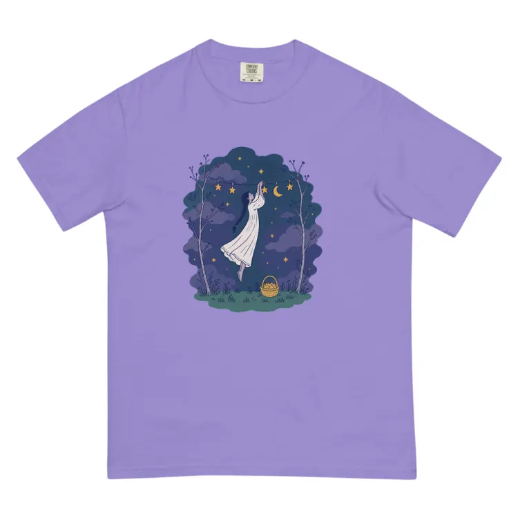 The Hanging the Stars Tee in Violet.
