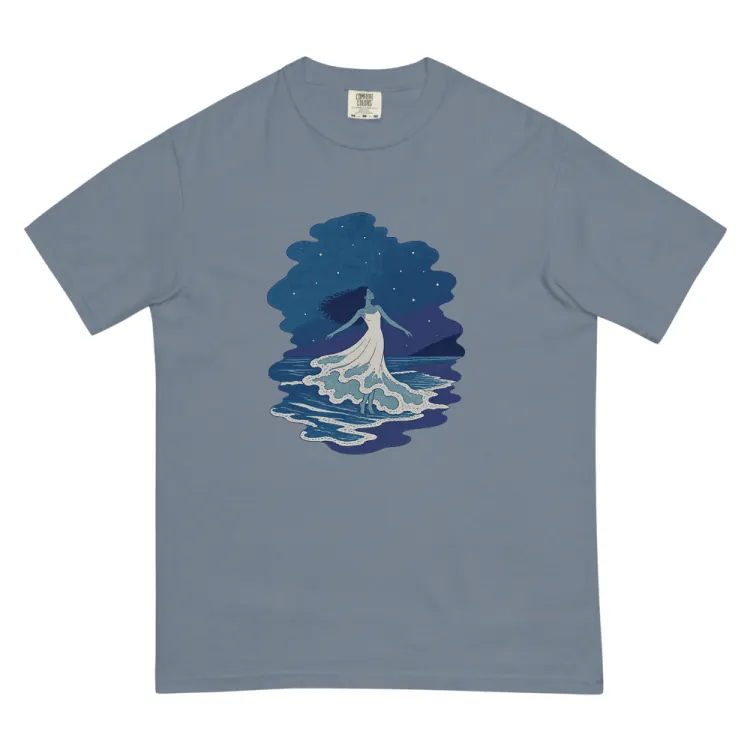 The The Tide Dancer Tee in Blue Jean.