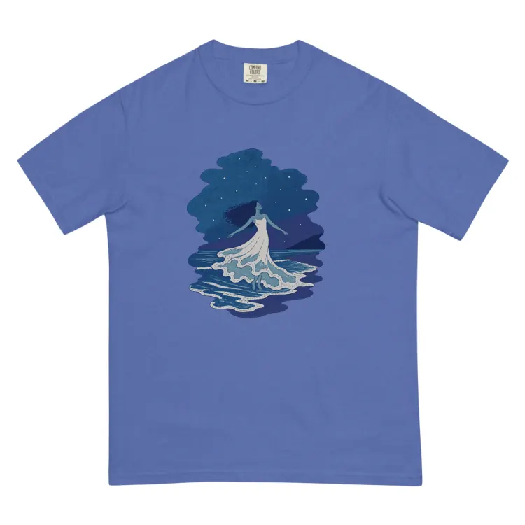 The The Tide Dancer Tee in Mystic Blue.