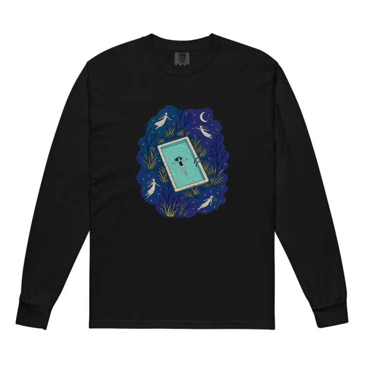 The The Night Pool Long Sleeve in Black.