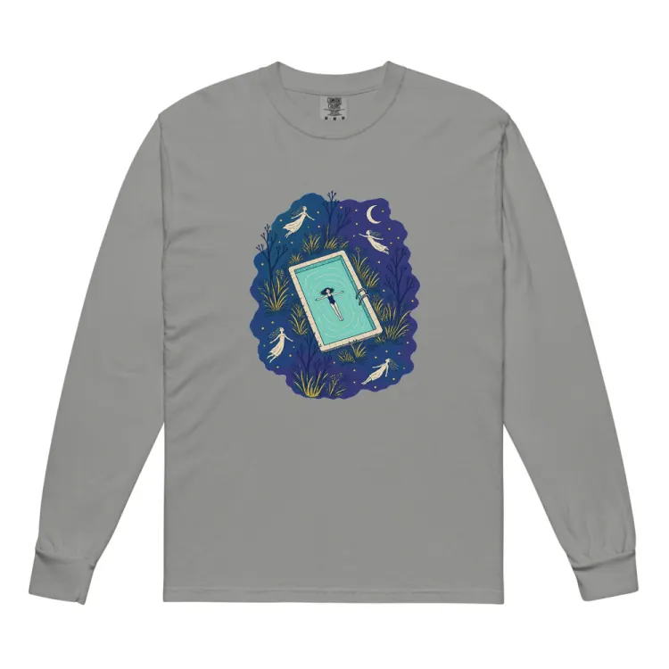 The The Night Pool Long Sleeve in Grey.