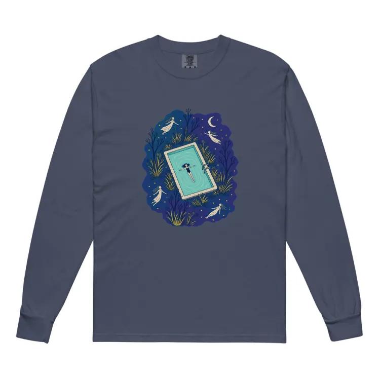 The The Night Pool Long Sleeve in Navy.