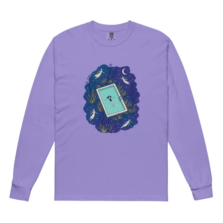 The The Night Pool Long Sleeve in Violet.