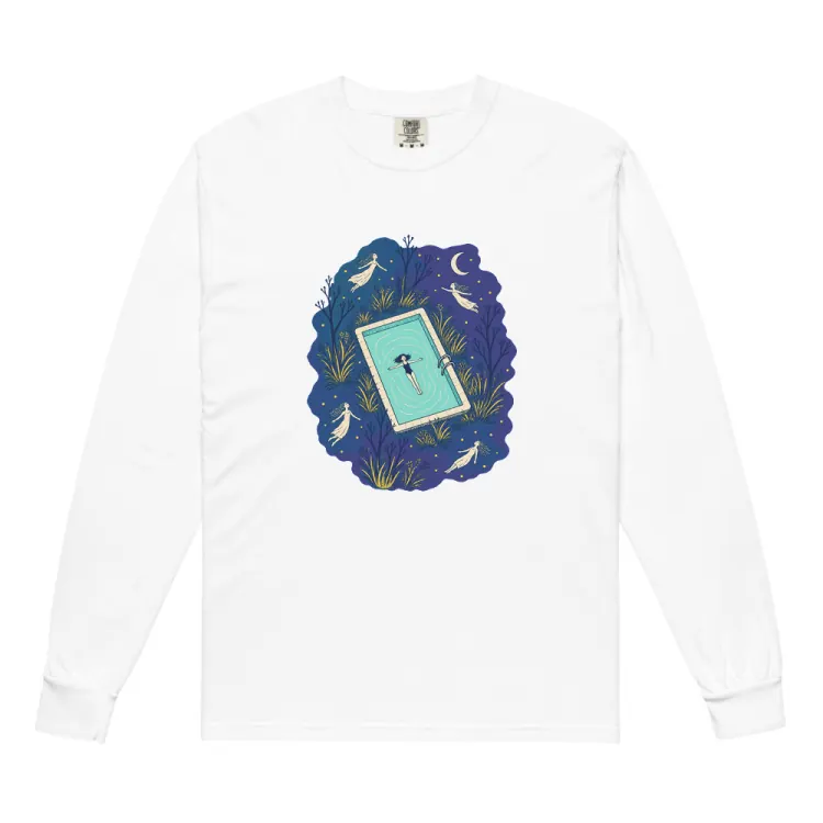 The The Night Pool Long Sleeve in White.
