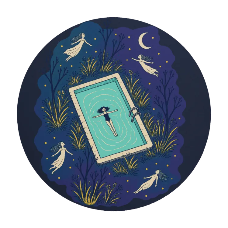 The The Night Pool Mouse Pad in Night.