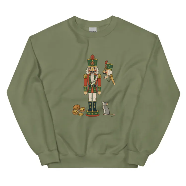 The Nutcracker Specimen Crewneck in Military Green.