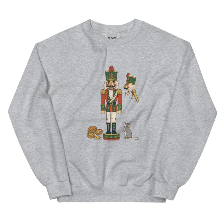 The Nutcracker Specimen Crewneck in Sport Grey.