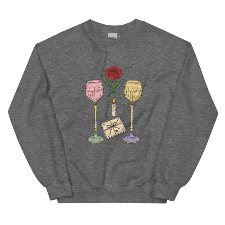 The Anatomy of an Anniversary Crewneck in Graphite Heather.