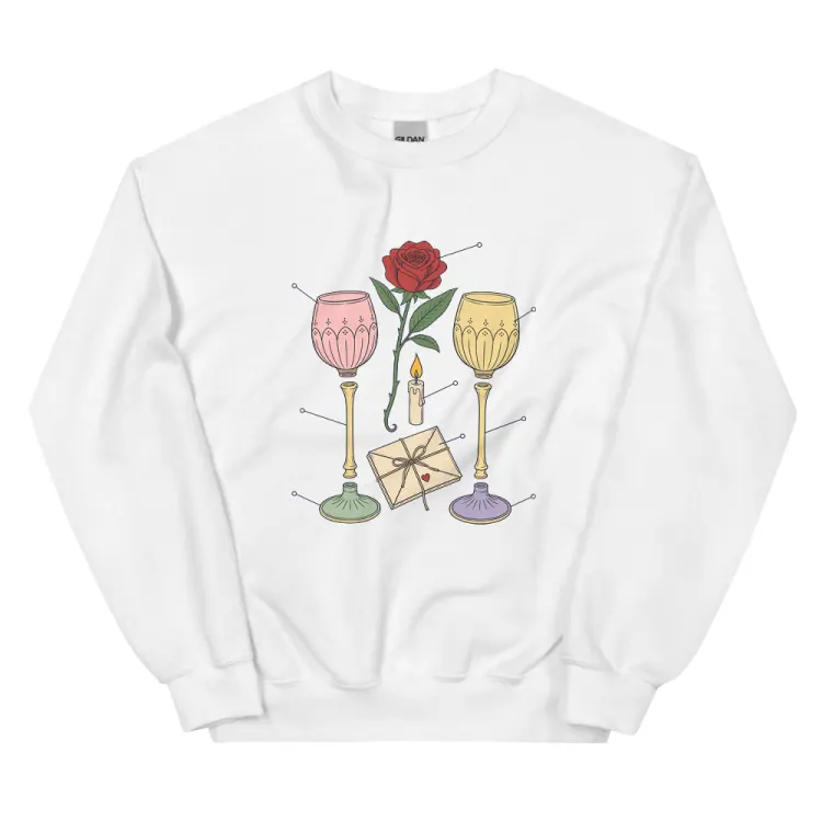 The Anatomy of an Anniversary Crewneck in White.