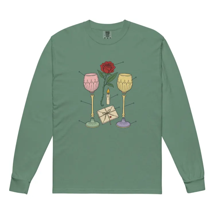 The Anatomy of an Anniversary Long Sleeve in Light Green.