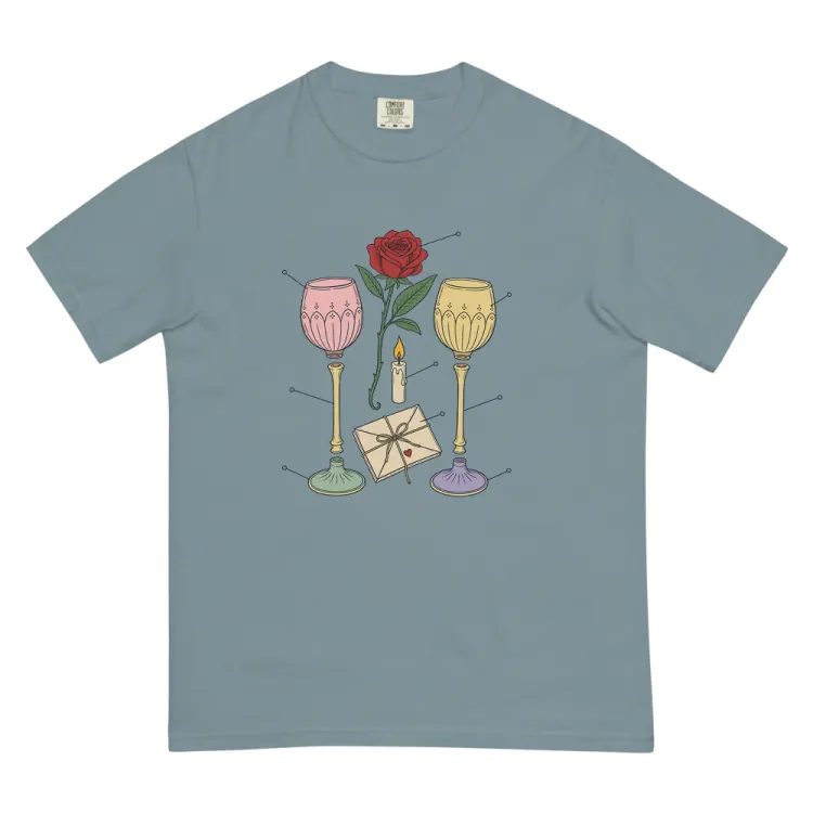 The Anatomy of an Anniversary Tee in Ice Blue.