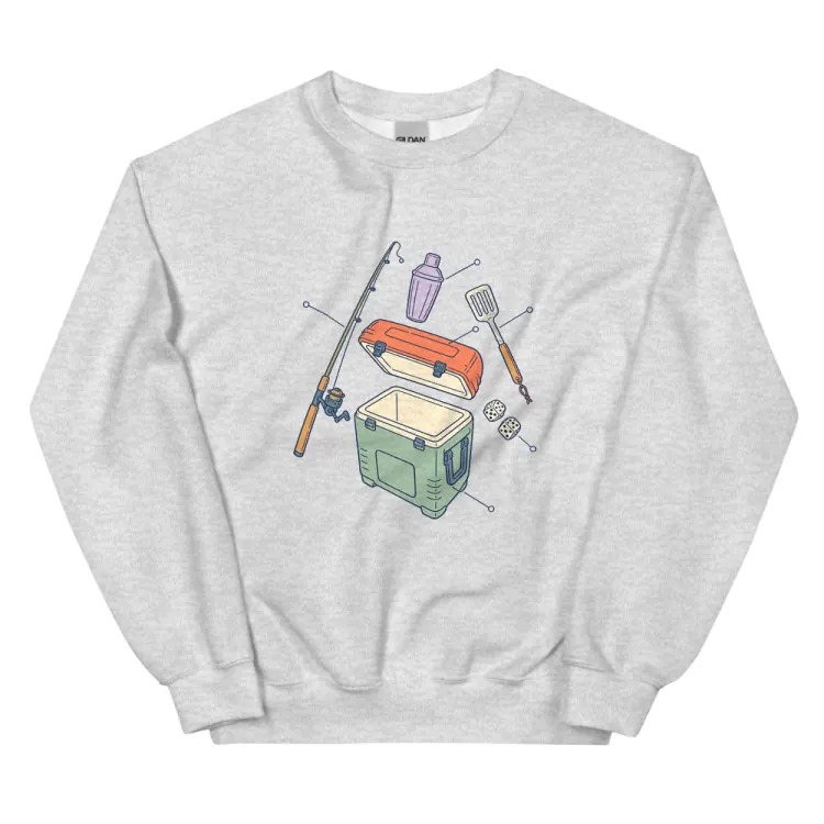 The Anatomy of a Bachelor Party Crewneck in Ash.