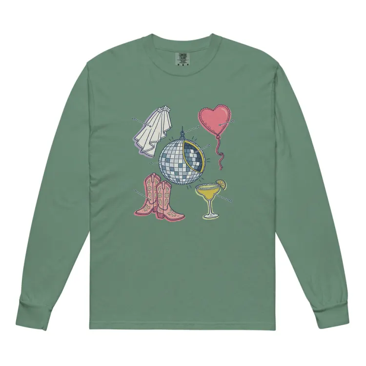 The Anatomy of a Bachelorette Long Sleeve in Light Green.