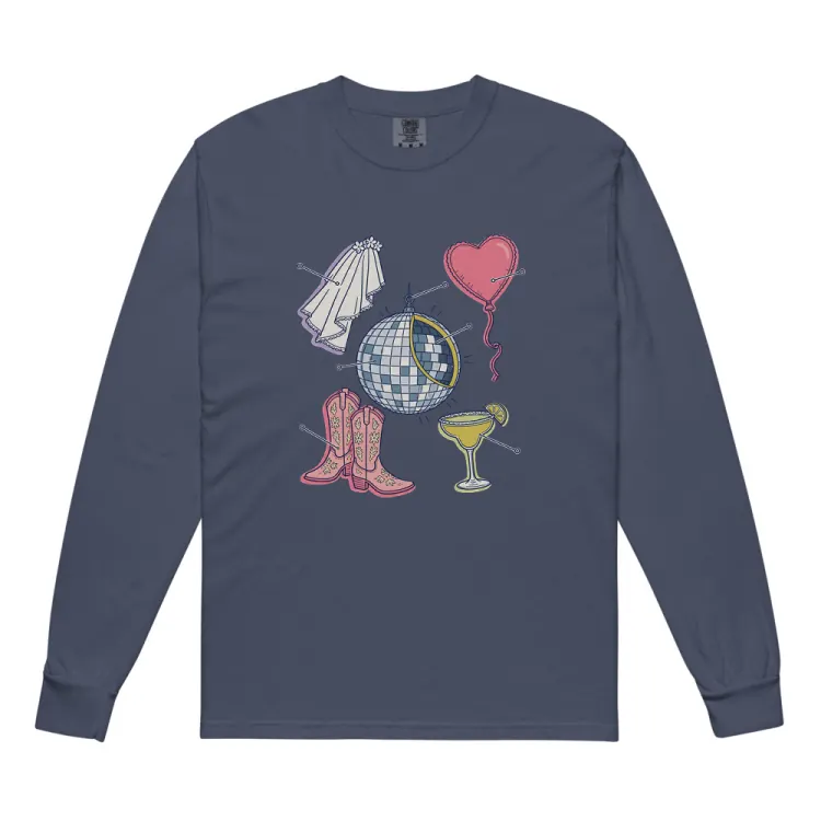The Anatomy of a Bachelorette Long Sleeve in Navy.
