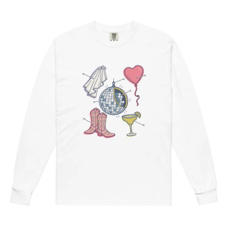 The Anatomy of a Bachelorette Long Sleeve in White.