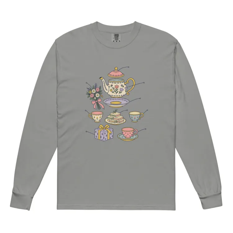 The Anatomy of a Bridal Shower Long Sleeve in Grey.