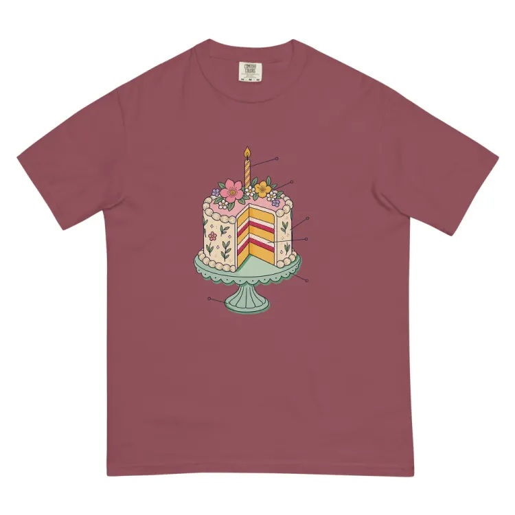 The Anatomy of a Birthday Cake Tee in Brick.