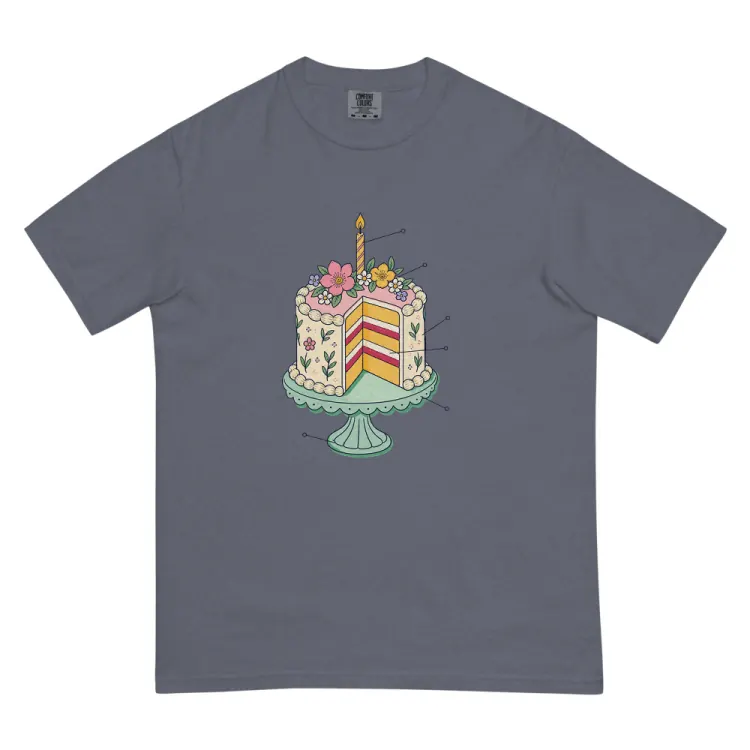The Anatomy of a Birthday Cake Tee in Denim.