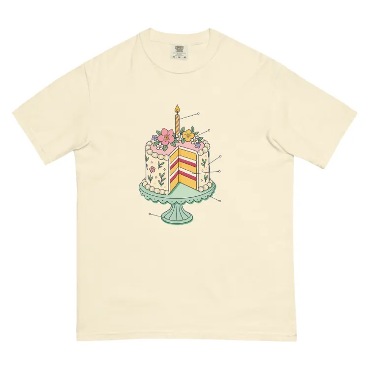 The Anatomy of a Birthday Cake Tee in Ivory.