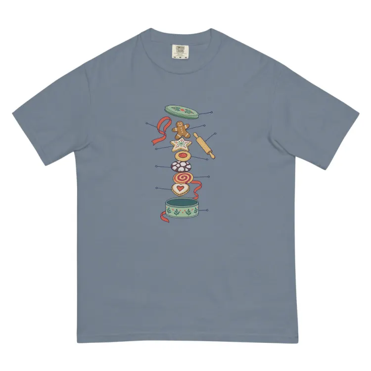 The Anatomy of a Cookie Swap Tee in Blue Jean.
