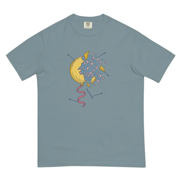 The Anatomy of a Reveal Tee in Ice Blue.