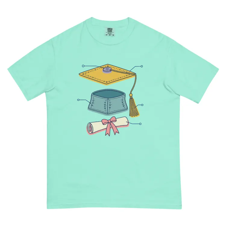 The Anatomy of a Graduation Tee in Chalky Mint.