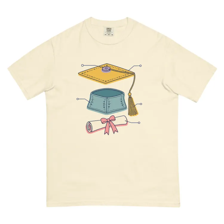 The Anatomy of a Graduation Tee in Ivory.